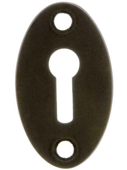 Plain Keyhole Cover - 1 7/8 x 1 1/8 inch in Oil-Rubbed Bronze.